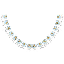 赤ちゃんシャワー金ゴールド/ブルーエレファント、アゲハチョウバナー