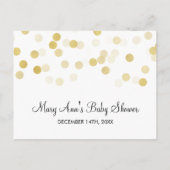 赤ちゃんシャワー金箔グリッター灯の願い アドバイスカード (裏面)