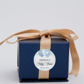 赤ちゃんシャワー銀色の男の子バルーン ラウンドシール