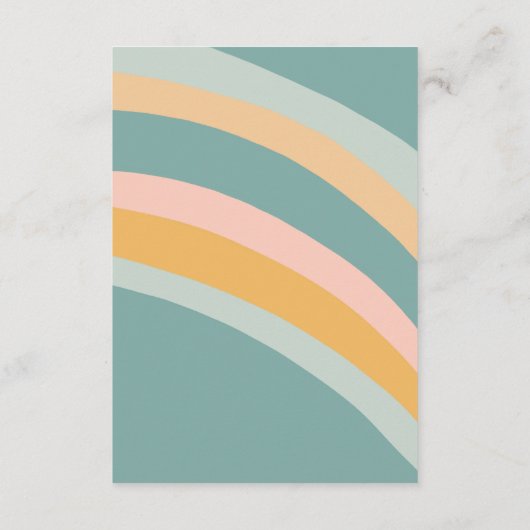 赤ちゃんシャワー雲虹かわいいカスタムQRコード エンクロージャーカード (裏面)