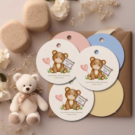 赤ちゃんシャワー青お礼を心から待つことができる フェイバータグ