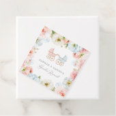 赤ちゃんシャワー青とピンクありがとう フェイバータグ (インサイチュ)