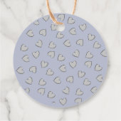 赤ちゃんシャワー青ハート フェイバータグ (裏面)