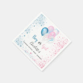 赤ちゃんシャワー青ピンクグリッター スタンダードカクテルナプキン (角)