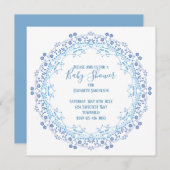 赤ちゃんシャワー青モダン緑かわいい曼荼羅 (正面/裏面)