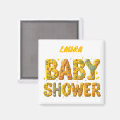 赤ちゃんシャワー驚き マグネット (正面/裏面)