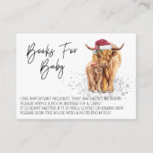 赤ちゃんシャワー高地の牛のクリスマスのための本 エンクロージャーカード (正面)