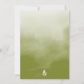 赤ちゃんシャワー高地カウウォーター色ワイルドフラワー 招待状 (裏面)