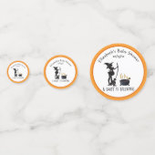 赤ちゃんシャワー魔女ブルーイングハロウィーン10月 コンフェッティ (正面)