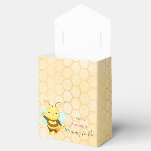 赤ちゃんシャワー黄色かわい感謝していあなた フェイバーボックス (オープン)