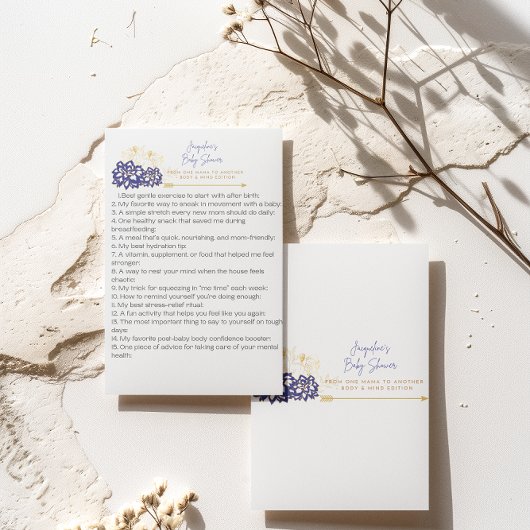 赤ちゃんシャワー1つのママに別のアドバイスカード サンキューカード