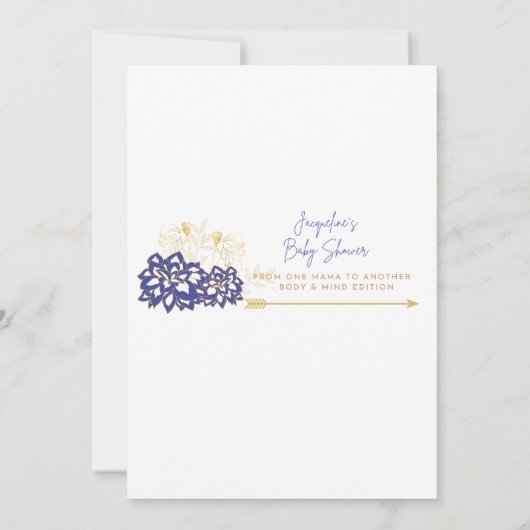 赤ちゃんシャワー1つのママに別のアドバイスカード サンキューカード (裏面)