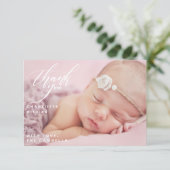 赤ちゃんシャワー1枚フルベビーフォトスクリプトありがとう サンキューカード (スタンド正面)
