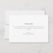 赤ちゃんシャワー1枚フルベビーフォトスクリプトありがとう サンキューカード (裏面)