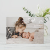 赤ちゃんシャワー1枚フル写真ありがとう写真 サンキューカード (スタンド正面)