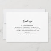 赤ちゃんシャワー1枚フル写真ありがとう写真 サンキューカード (裏面)