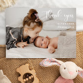 赤ちゃんシャワー1枚フル写真ありがとう写真 サンキューカード