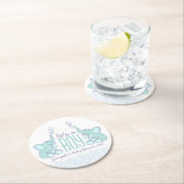 赤ちゃんシャワー2象それは男の子コースターだ ラウンドペーパーコースター (インサイチュ)