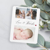 赤ちゃんシャワー3フォトコラージュ愛とスクリプ感謝していト サンキューカード