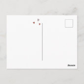 赤ちゃんシャワー |かわいいカエル&バニー招待状 ポストカード (裏面)