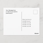 赤ちゃんシャワー – かわいいピンクのバニー。編集可能 ポストカード (裏面)