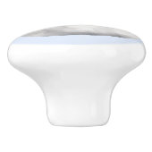 赤ちゃんシャワー、かわいい水色の眠る月 セラミックノブ (側面)