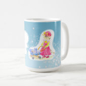 赤ちゃんシャワー。かわいい猫とベビー コーヒーマグカップ (正面右)