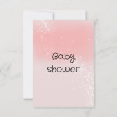 赤ちゃんシャワー、かわいい猫とベビー サンキューカード (裏面)