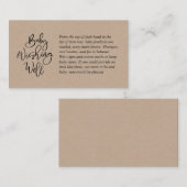 赤ちゃんシャワー、よく祈る、素朴なクラフトスクリプト エンクロージャーカード (正面/裏面)