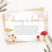 赤ちゃんシャワー、キノコテーマ用のブックカードを持って来る エンクロージャーカード