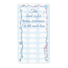 赤ちゃんシャワー「キャッスルピンク」蔵書票シート8 ラベル