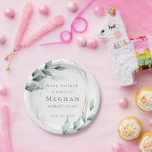 赤ちゃんシャワー |グレーの玉緑植物園 ペーパープレート (パーティー)