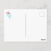 赤ちゃんシャワー |サンタクロースフラミンゴ招待状 ポストカード (裏面)