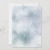 赤ちゃんシャワー |シルバーブルー冬のワンダーランド 案内状 (裏面)