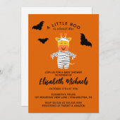 赤ちゃんシャワー |ハロウィーンかわいいママのキリン ノートカード (正面/裏面)