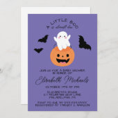 赤ちゃんシャワー |ハロウィーンリールブー幽霊 ノートカード (正面/裏面)