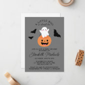 赤ちゃんシャワー |ハロウィーンリールブー幽霊 ノートカード (正面/裏面インサイチュ)