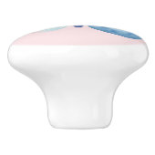 赤ちゃんシャワー、ピンクと青の水色の蝶 セラミックノブ (側面)