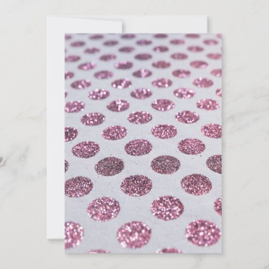 赤ちゃんシャワー |ピンクの水玉模様 招待状 (裏面)