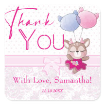 赤ちゃんシャワー。ピンクベビー鹿