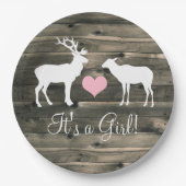 赤ちゃんシャワー（ピンク） ペーパープレート (正面)