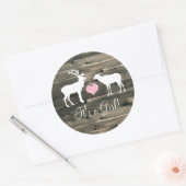 赤ちゃんシャワー(ピンク) ラウンドシール (封筒)