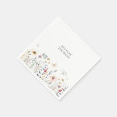 赤ちゃんシャワー、フローラ、植物性の赤ちゃんシャワーのインビタット スタンダードカクテルナプキン (角)