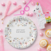 赤ちゃんシャワー、フローラ、植物性の赤ちゃんシャワーのインビタット ペーパープレート (パーティー)