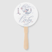 赤ちゃんシャワー |ベビーガールホエールマーメイドハンドファン ハンドファン (裏面)