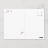 赤ちゃんシャワー |ベビーガールホエールマーメイドビーチ ポストカード (裏面)