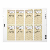 赤ちゃんシャワー「ベビー&スター」蔵書票シート8 ラベル (フルシート)