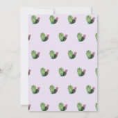 赤ちゃんシャワー |ラマ&サボテン |薄紫招待状 招待状 (裏面)