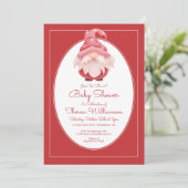赤ちゃんシャワー |レッドスター格言赤ちゃんシャワーの招待 招待状 (スタンド正面)