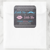 "赤ちゃんシャワー"性別が明らかに"彼または彼女"黒板 スクエアシール (バッグ)